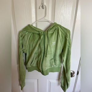 Adidas crop hoodie sweatshirt